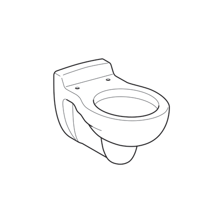 GEBERIT - wc au sol pour enfant geberit bambini, cuvette de wc à fond  creux, sans trous pour abattant wc Réf. 500.930.00.1