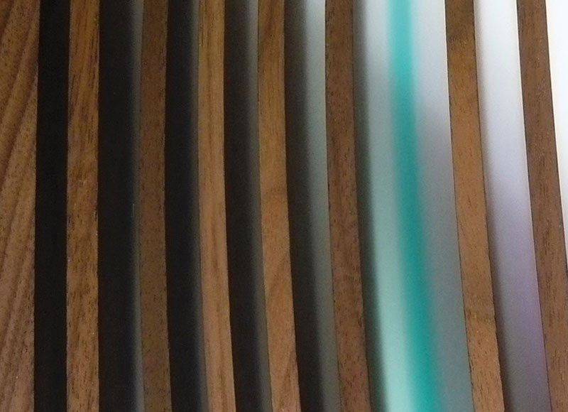 Spécial / Noyer et LxResin clear + violet + turquoise