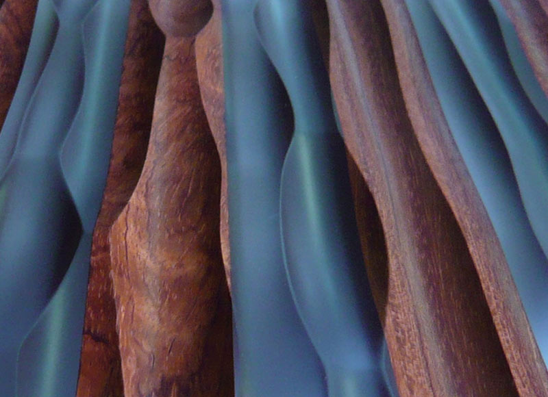 Gougé / Bubinga et LxResin fumée