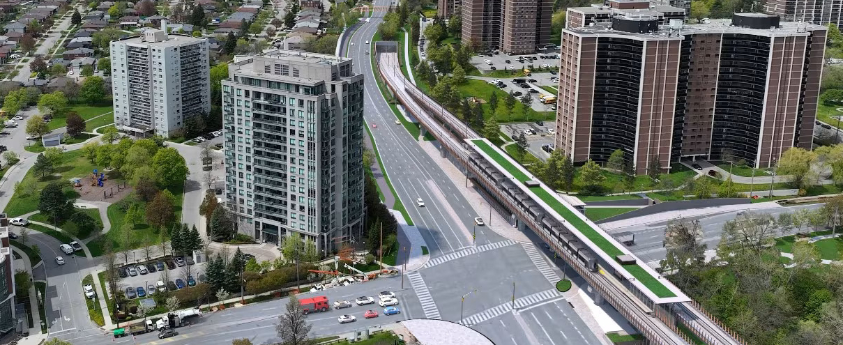 Elevated Guideway Skyline Rendering 3 December 2023