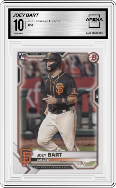 2021 Bowman Chrome Joey Bart ARENA CLUB 10