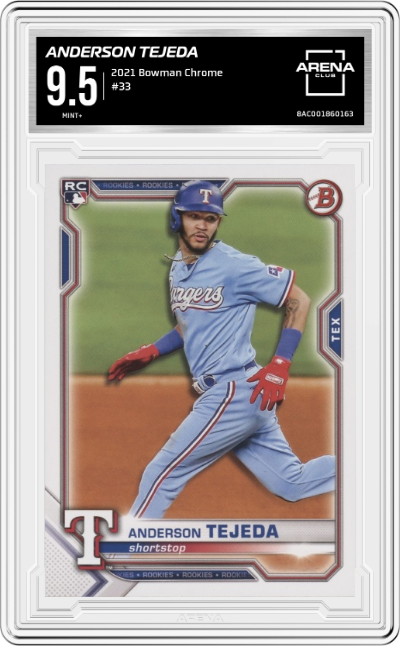 2021 Bowman Chrome Anderson Tejeda ARENA CLUB 9.5