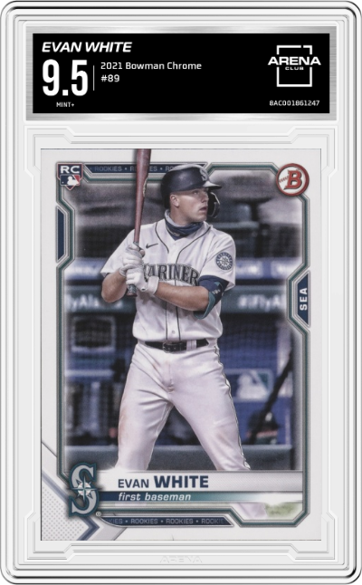 2021 Bowman Chrome Evan White ARENA CLUB 9.5