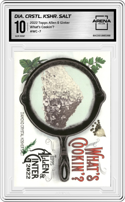 2022 Topps Allen & Ginter What's Cookin'? Diamond Crystal Kosher Salt #WC-7 ARENA CLUB 10
