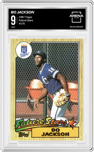 1987 Topps Future Stars Bo Jackson #170 ARENA CLUB 9