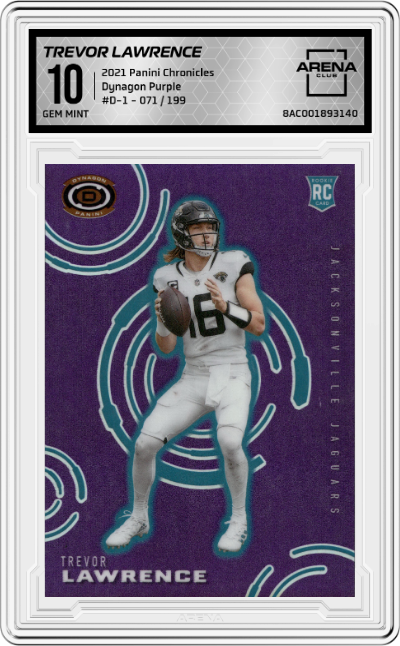 2021 Panini Chronicles Dynagon Trevor Lawrence Purple ARENA CLUB 10