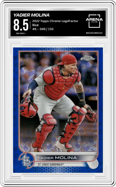 2022 Topps Chrome Logofractor Card of Yadier Molina - Cardinals