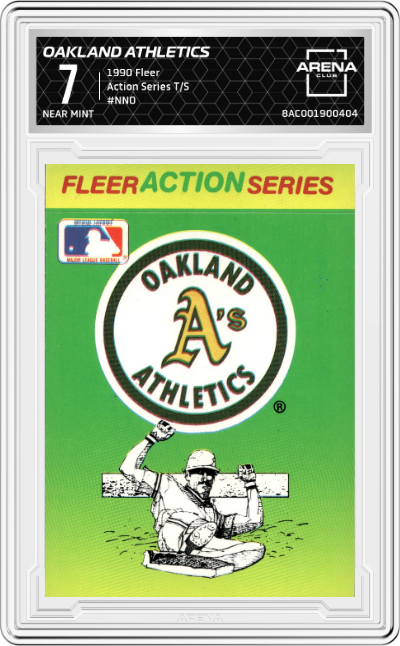 1990 Fleer Action Series T/S Oakland Athletics ARENA CLUB 7