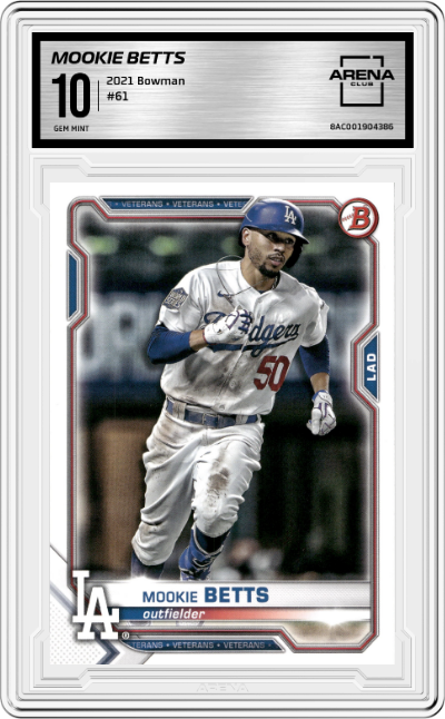 2021 Bowman Mookie Betts #61 ARENA CLUB 10