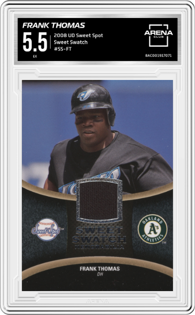 The Strictly Mint Card Co. Inc. Frank Thomas 2008 Upper Deck Sweet Spot Sweet Swatch Game used Jersey (White)