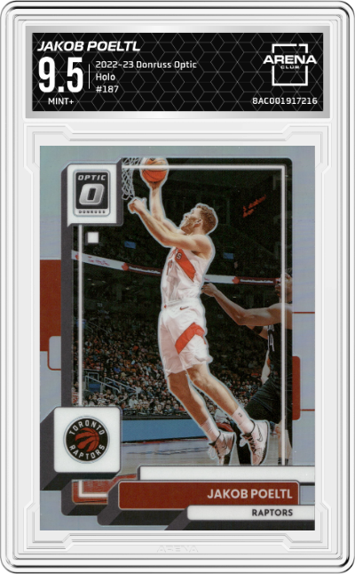 2022 Panini Donruss Optic Jakob Poeltl Holo ARENA CLUB 9.5