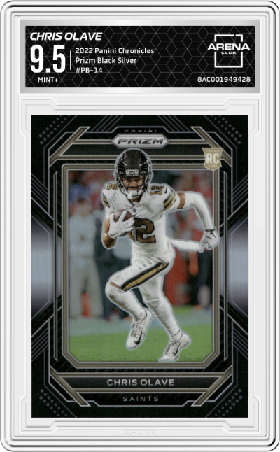 NFL 2022 Panini Chronicles Prizm Black Chris Olave PB-14 [Rookie]