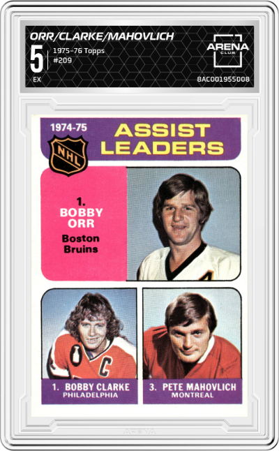 BOBBY CLARKE Philadelphia Flyers Autographed 1975-76 Topps