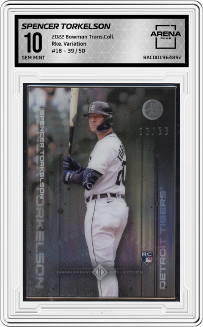 2022 Bowman Transcendent Collection Rke. Spencer Torkelson Variation ARENA CLUB 10