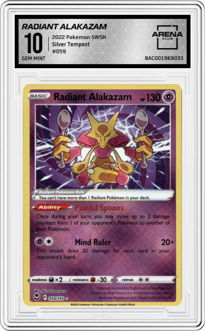 The Pokémon Company - Pokémon - Graded Card Radiant Alakazam SwSh