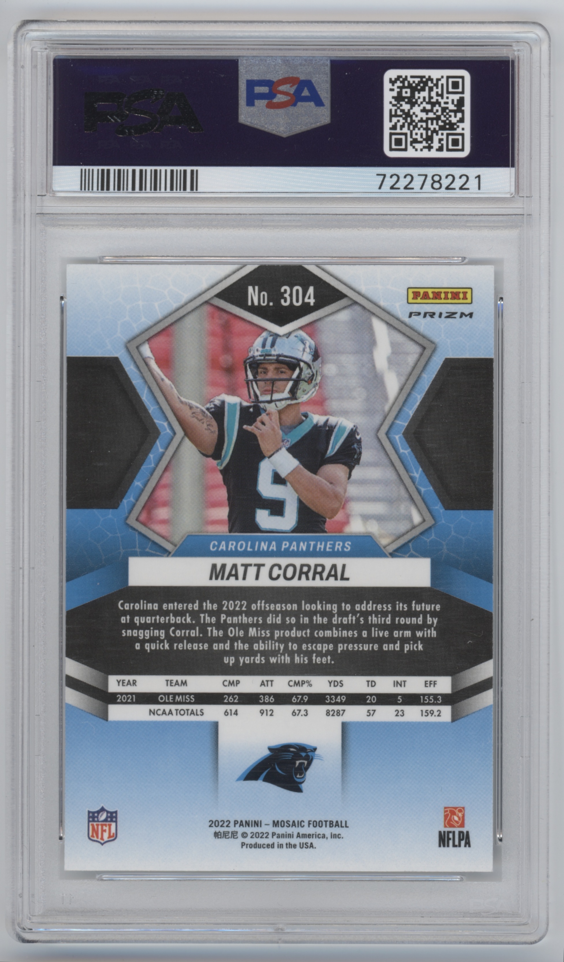 : MATT CORRAL RC 2022 Panini Instant Draft Night ROOKIE