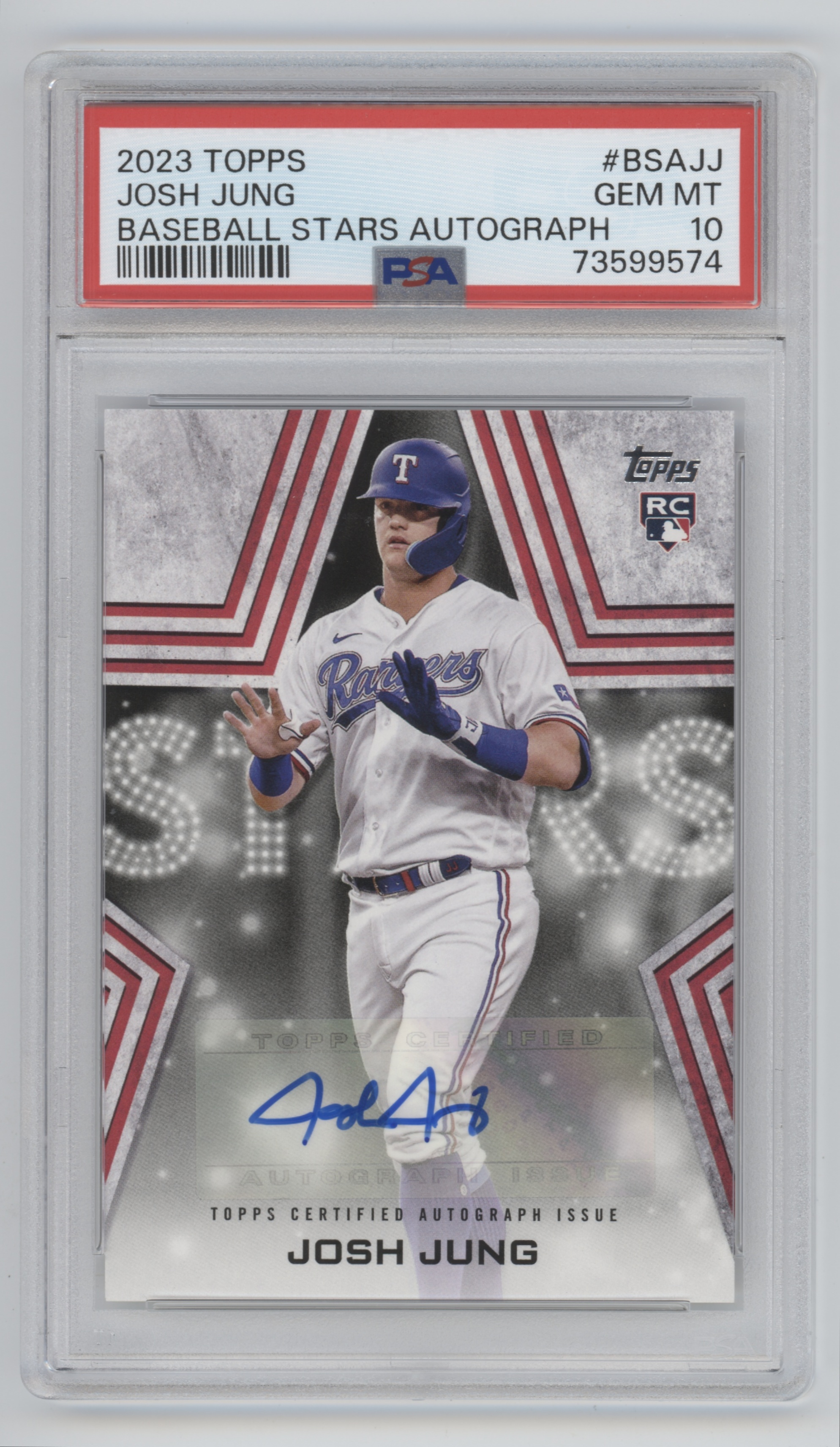 Josh Jung 2023 Topps Series 2 Chrome Stars of MLB Rookie Card (Rangers)