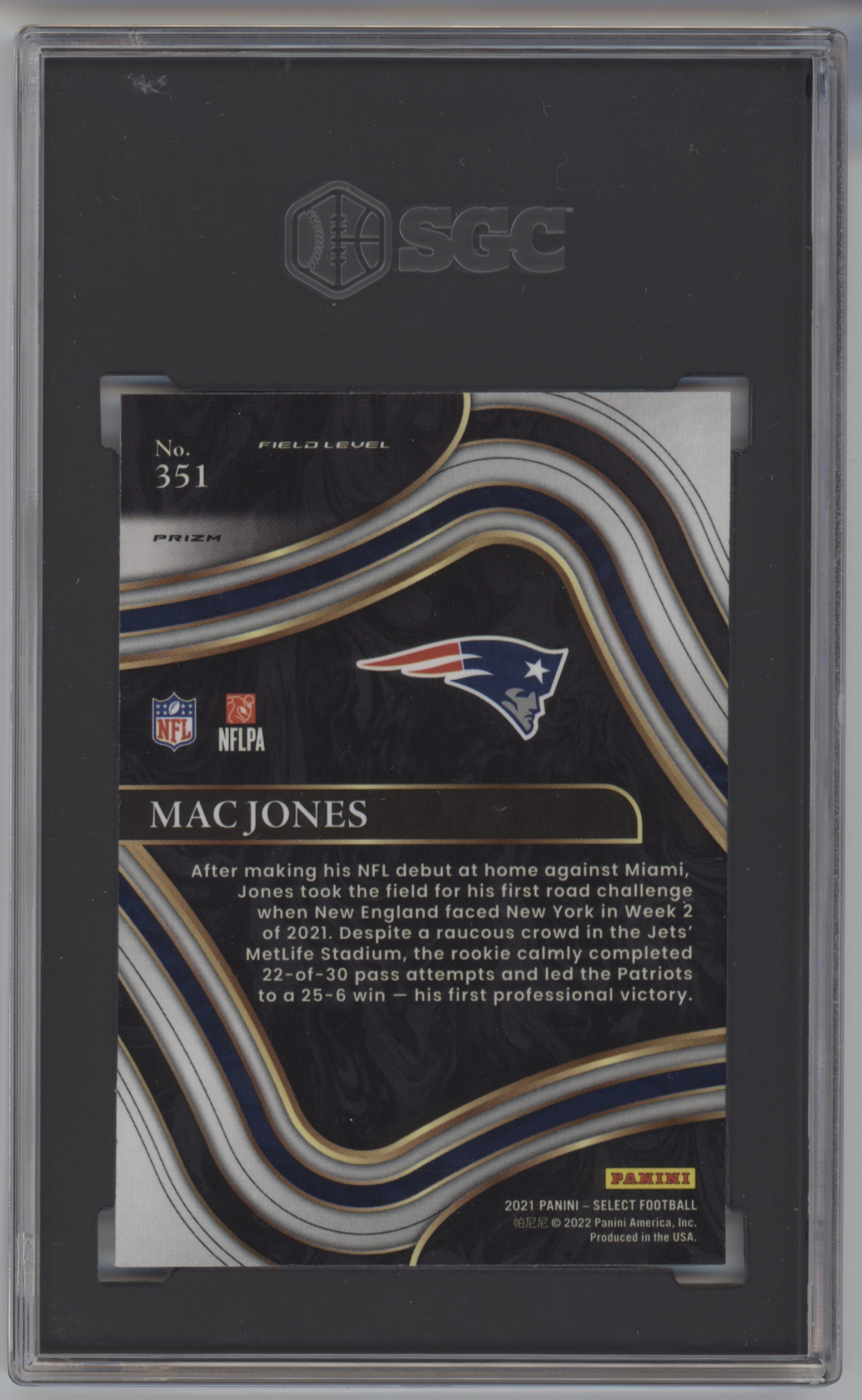 2021 Panini Chronicles Prizm Black Mac Jones Rookie Auto PSA 10 Patrio –  Sports Card Market