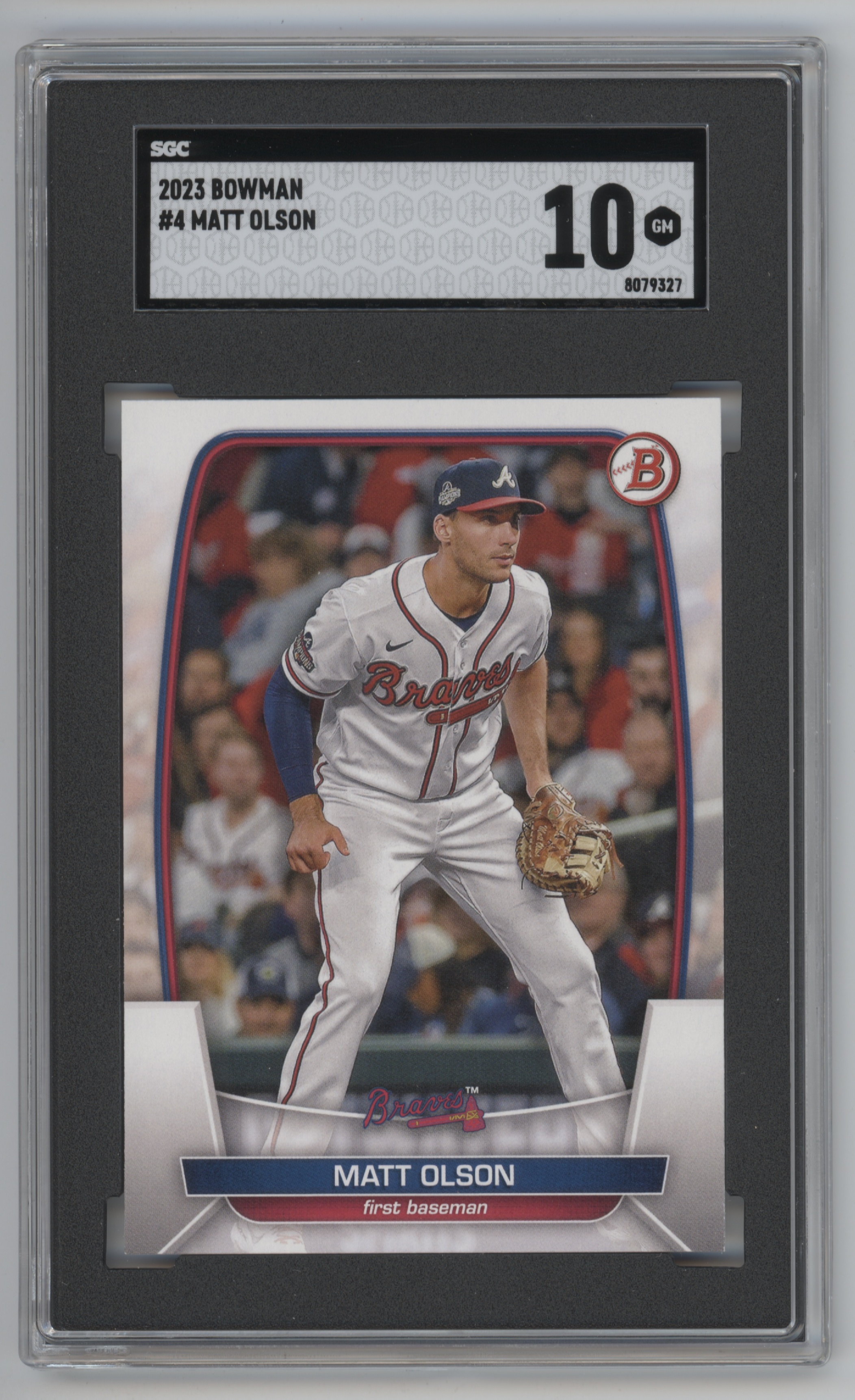  2023 BOWMAN #4 MATT OLSON ATLANTA BRAVES BASEBALL