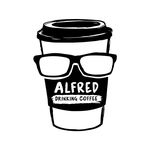 Alfred Drinking Coffee