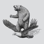 Bear Meets Eagle On Fire