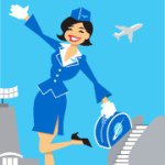 Stewardess Flying