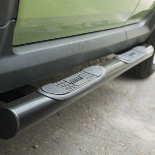 ARIES black side bars on green Honda Element