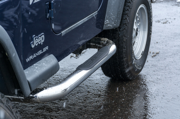 ARIES stainless steel side bars on 2003 Jeep Wrangler TJ