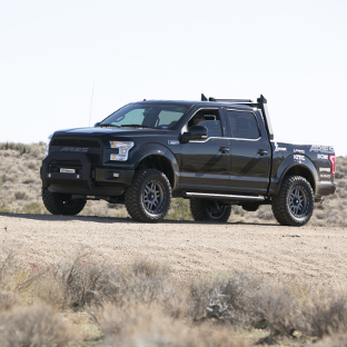 Custom black 2016 Ford F150 with ARIES AdvantEDGE truck accessories