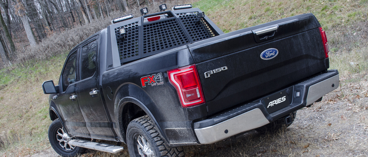 ARIES truck headache rack with LED lights - Switchback® on Ford F150