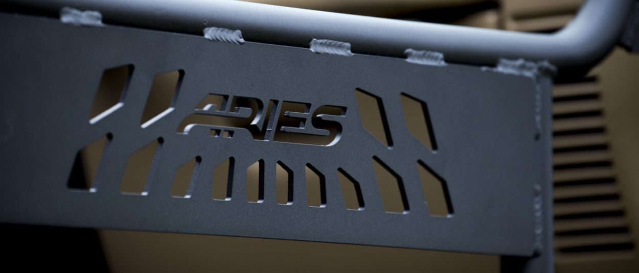 ARIES Jeep tube doors with cutout black aluminum construction