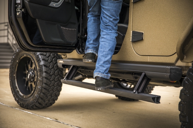 ARIES Jeep Wrangler side steps - ActionTrac™ powered running boards