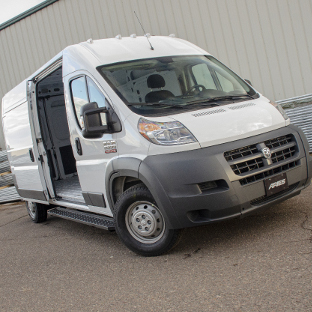 2017 Ram ProMaster 2500 cargo van with ARIES RidgeStep running boards