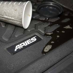ARIES StyleGuard XD custom floor liners - spilled coffee