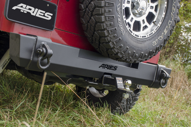 ARIES TrailCrusher® Jeep rear bumper on Jeep Wrangler TJ