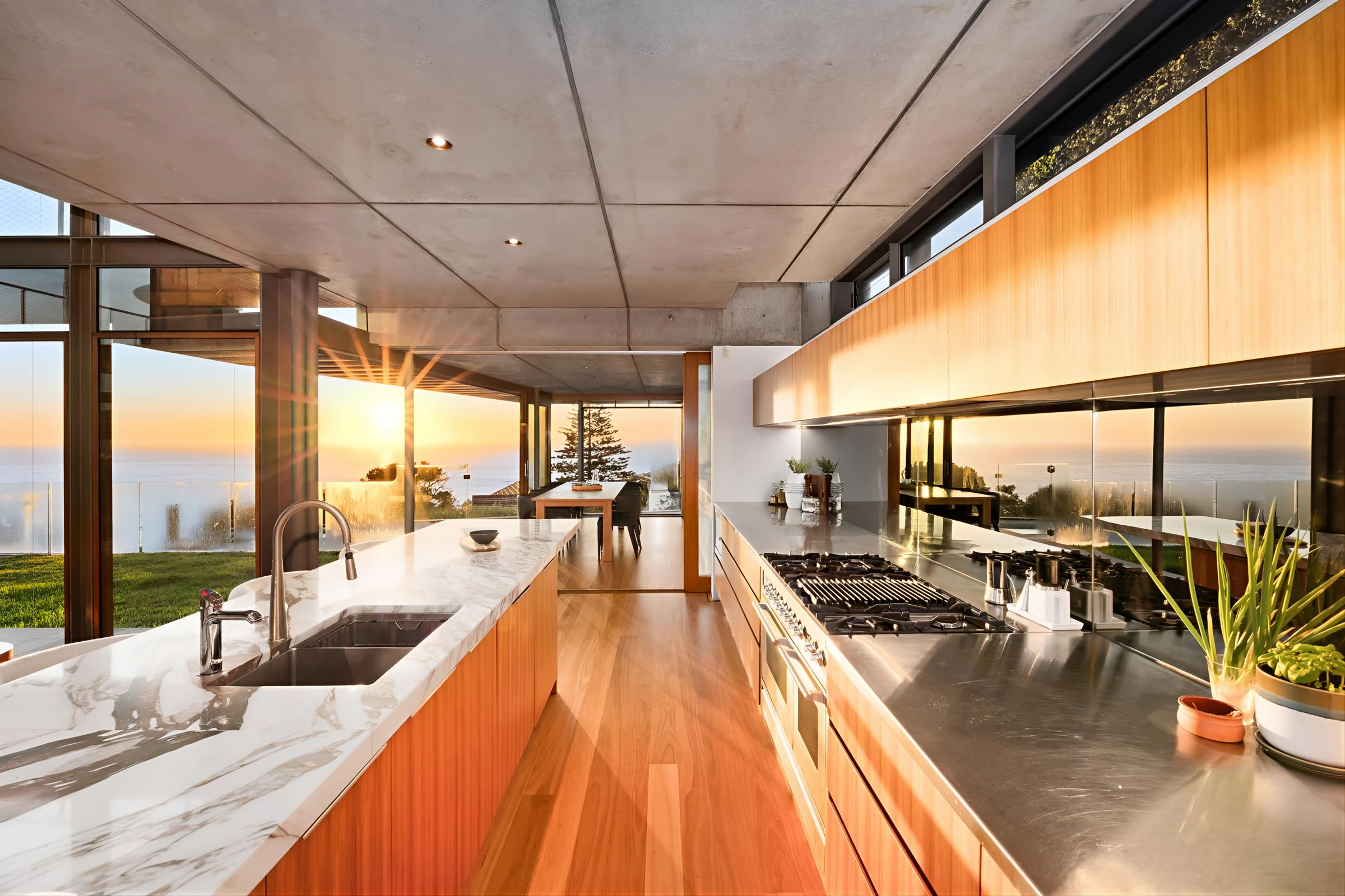 Kitchen with plenty of natural light