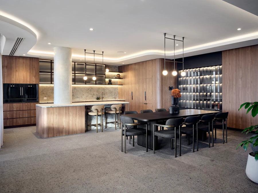 Refined formal lounge designed for hosting private functions or more intimate gatherings