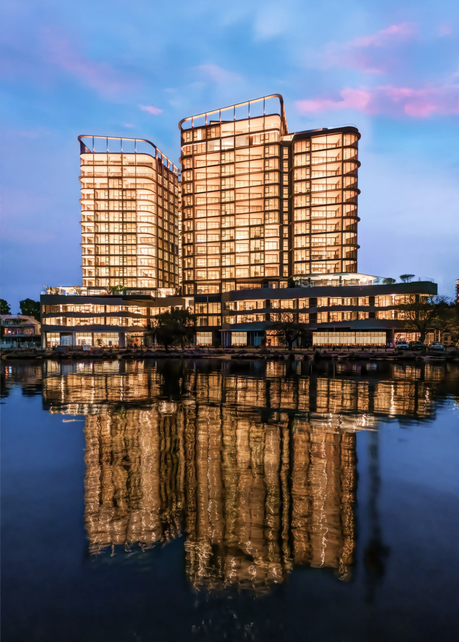 Rivière Residences riverfront apartment towers on the Swan River