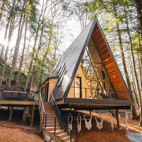 Dunlap Hollow A-Frame cabin in the forest