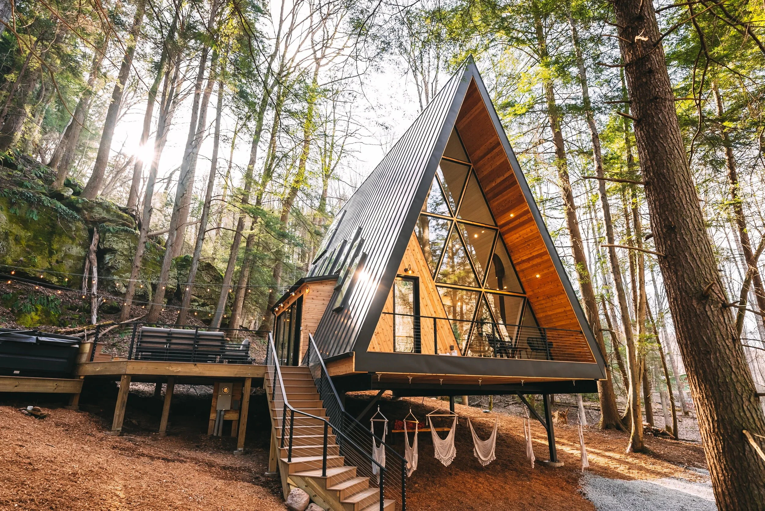 Dunlap Hollow A-Frame cabin in the forest