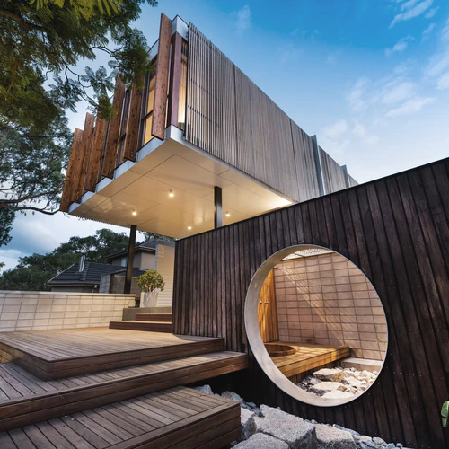 Japanese architecture inspired Estelle Residence in Oakleigh, Victoria, Australia