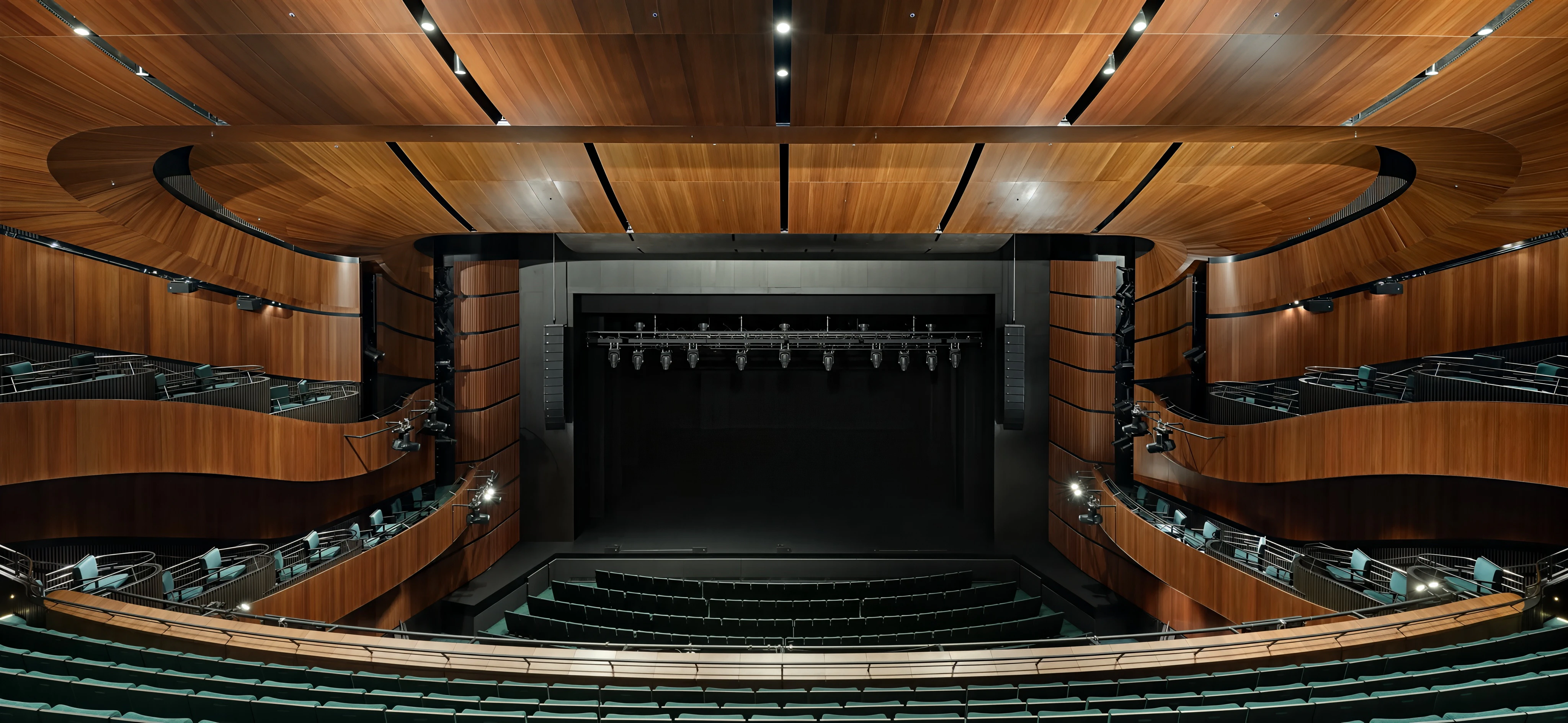 The 1,500-seat auditorium is designed to feel intimate, without a single bad seat in the theatre