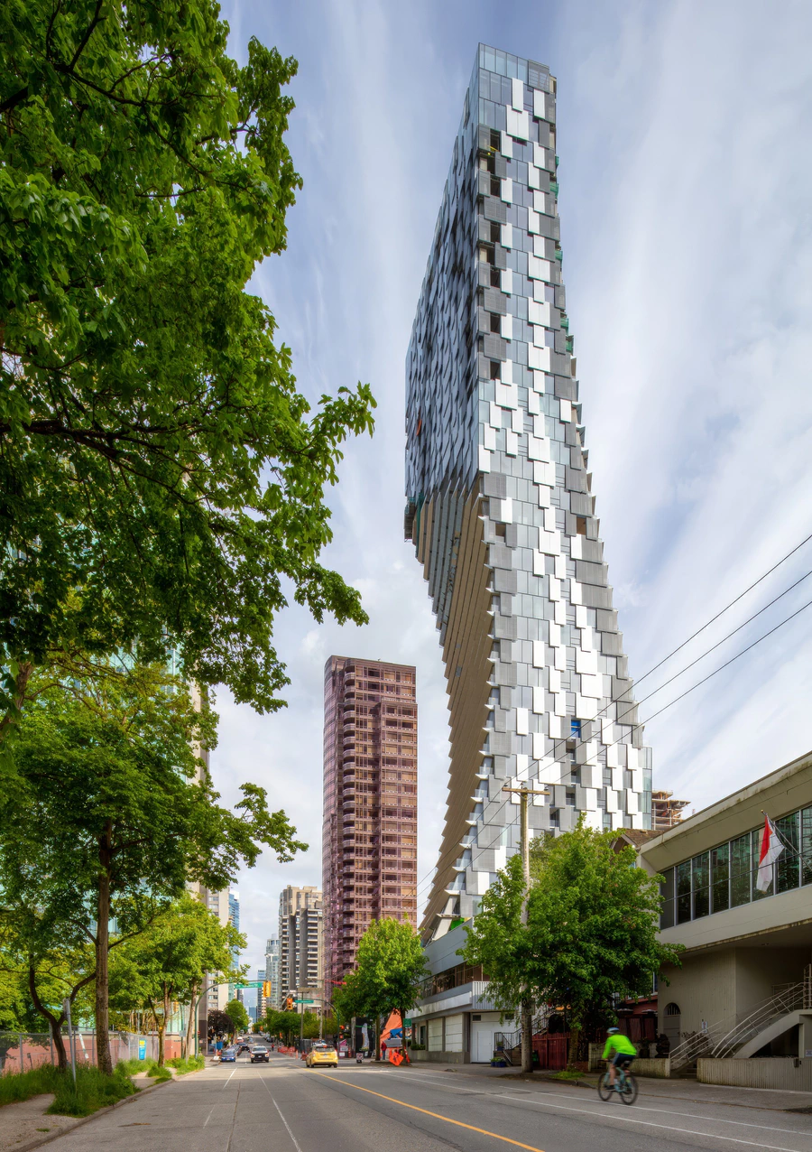 Unique Alberni by Kengo Kuma on city street