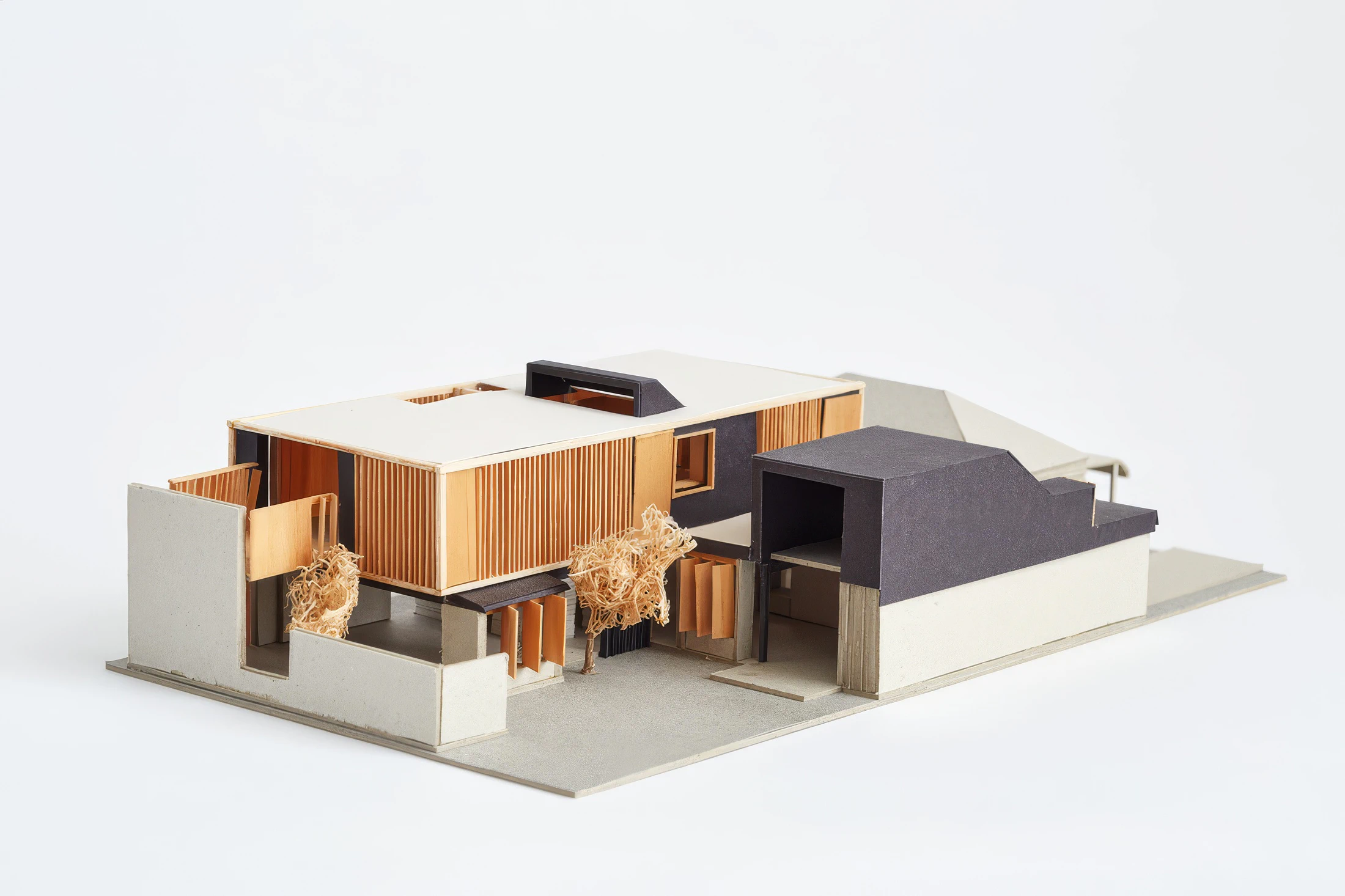 Architectural model of a modern residential building