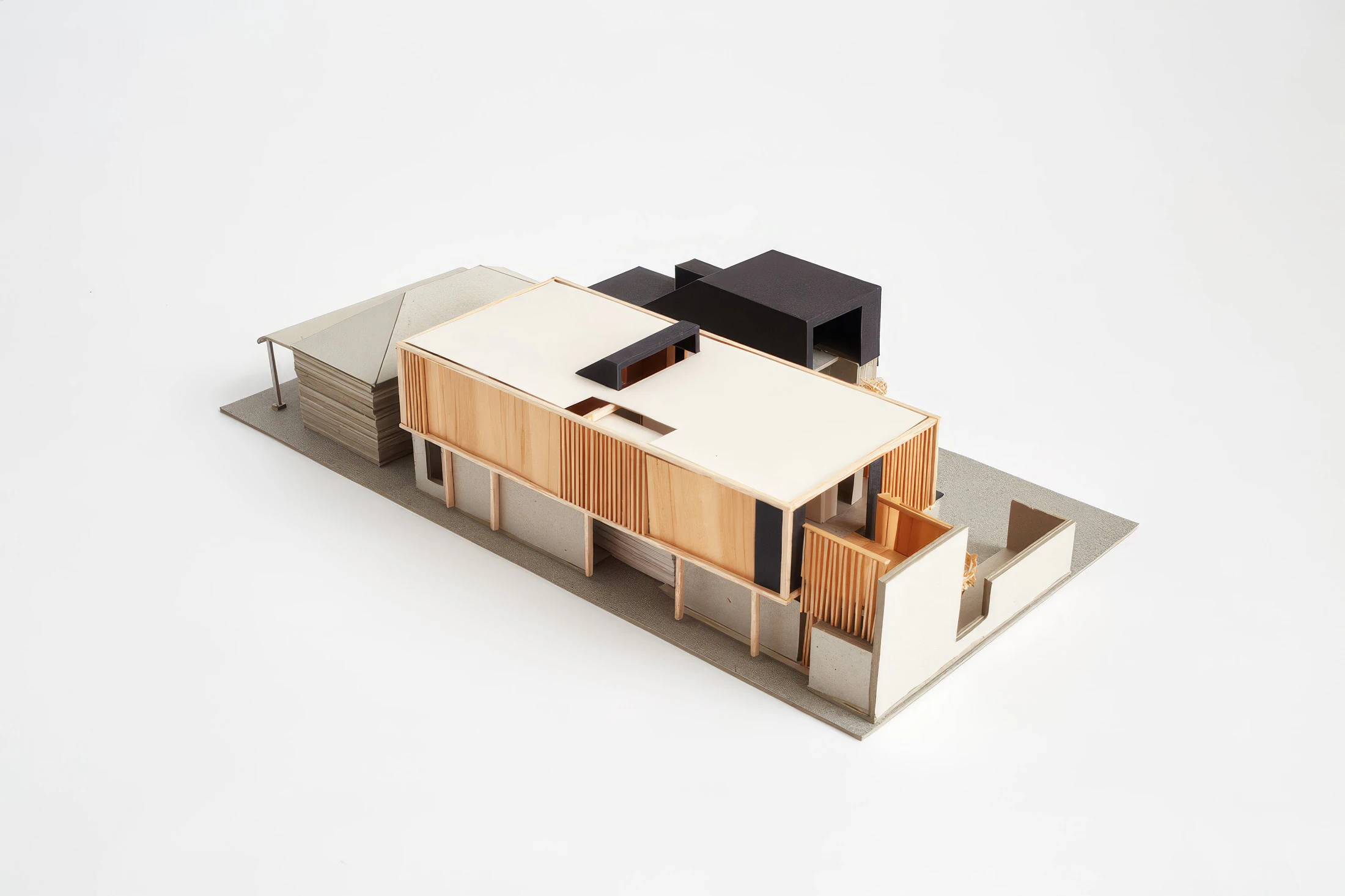 Architectural model of a modern house plan