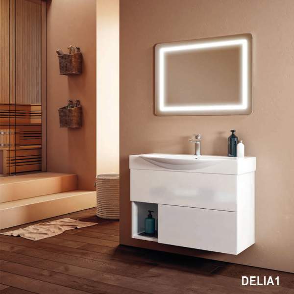 Arredo Bagno Sospeso 85 Incluso Di Lavabo Con Led Delia1