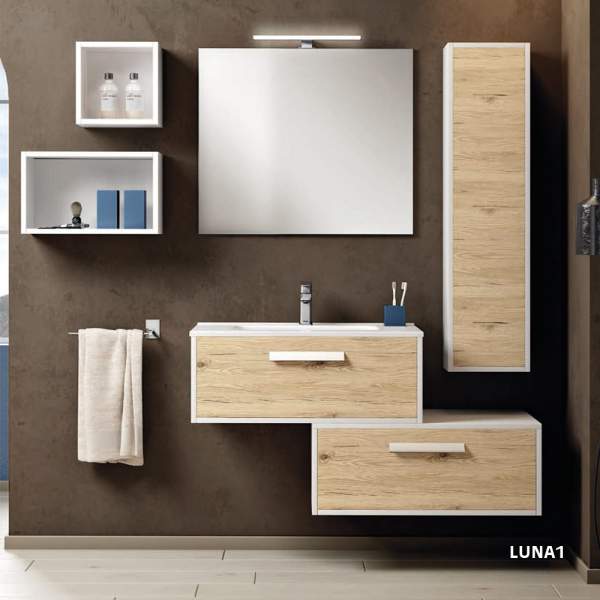 Composizione Bagno Sospeso 80 Cm Luna