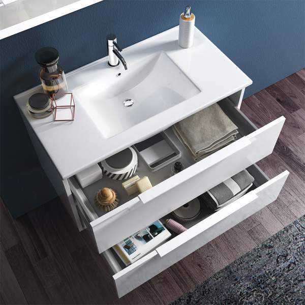 Mobile Bagno 80 Moderno Con Cassetti