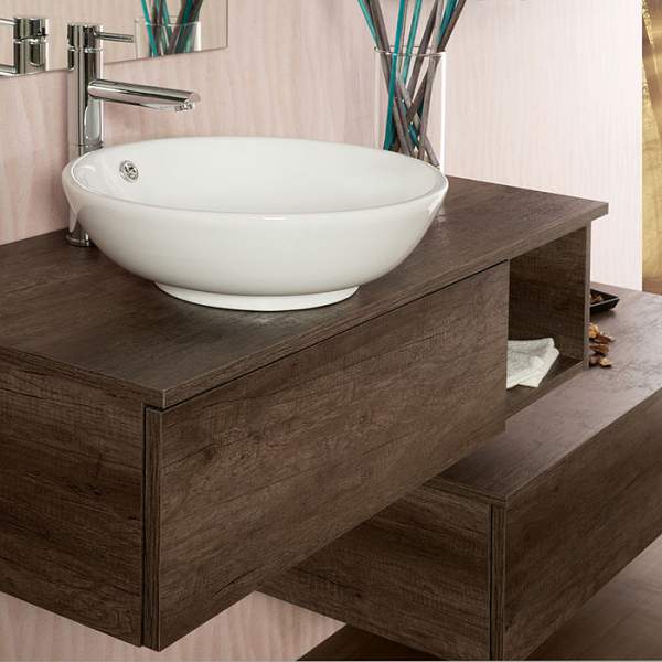 Particolare Cassetto Mobile Incluso Di Lavabo In Ceramica Da Appoggio