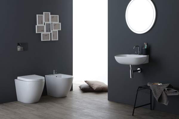 Sanitari Bagno Filomuro 55x36 Nemesi Bianco Lucido